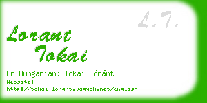 lorant tokai business card